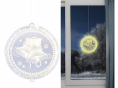 Décoration lumineuse pour fenêtre Cloches de Noël