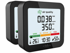 Pack de 2 appareils de mesure de la qualité de l'air sans fil COVT/CO2 de la marque Infactory