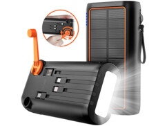 Batterie d'appoint solaire 30000 mAh avec dynamo et câbles intégrés PB-200.k