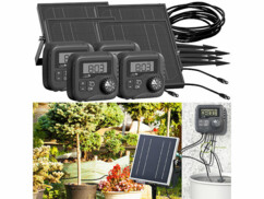 Pack de 4 systèmes d'irrigation solaires 45 L/h Royal Gardineer avec mise en situation