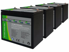 4 batteries LiFePO4 12 V / 50 Ah / 640 Wh