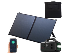 Batterie nomade et convertisseur solaire HSG-980 avec panneau solaire 80 W