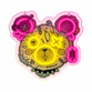 Néon LED mural Pop Art Ours Punk rose et jaune avec variateur
