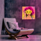 Néon LED mural Pop Art Power Woman 32 cm avec variateur