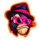 Néon LED mural Pop Art Singe Gangsta Monkey multicolore avec variateur