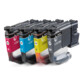 4 cartouches originales Brother LC521 - Pack CMJN