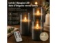 3 bougies LED télécommandées en verre avec intensité variable - coloris gris