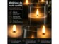 3 bougies LED télécommandées en verre avec intensité variable - coloris gris