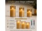 3 bougies LED télécommandées en verre avec intensité variable - coloris or
