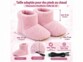 Paire de chaussons roses de face sur fond blanc