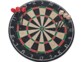 Jeu de fléchettes Ø 45 cm avec cible et 6 fléchettes avec pointes acier