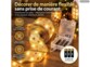 Ruban de Noël LED 10 m - coloris or