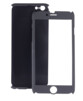 Dos coque ultra résistante complète noir avec facade en verre pour iphone 6 6s