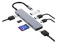 Hub USB et adaptateur smartphone/ordinateur avec souris optique et clavier USB
