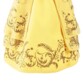 Bas de la robe jaune dorée avec motif floral brodé
