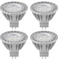 4 ampoules LED GU5.3 de 5W - Blanc chaud