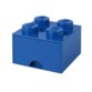 Brique de rangement LEGO bleue.