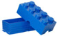 Brique de rangement Lego 8 plots (12 litres) - Bleu