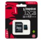 Packaging de la carte Micro SD Kingston 4K Canvas de 32 Go.