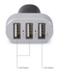 Chargeur triple USB pour prise 12V, jusqu'à 6,3 A