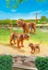 Jouet Playmobil collection Le Zoo - Couple de Tigres et leur bébé (n° 6645) - x5