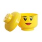 Tête de LEGO fille taille S pour ranger des objets.
