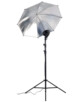 Boîte à lumière avec parapluie réflecteur