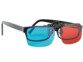 Verres de lunettes 3D amovibles mis en situation sur une paire de lunettes
