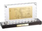 Billet de 500 Francs plaqué or avec socle