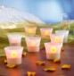 8 bougies chauffe-plat à LED dans photophores