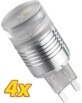 4 Ampoules 3 LED SMD G9 blanc chaud