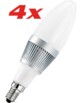 4 Ampoules Bougie 3  Led E14 Blanc Froid
