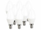 Pack de 4 ampoules LED E14 format bougie Luminea.