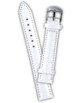 Bracelet de montre cuir aspect croco - blanc       14 mm