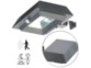 Pack de 3 lampes solaires à LED 6W pour mur et gouttière avec capteur PIR - Noir