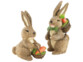 duo de lapins de paques en paille decoration pour intérieur paques