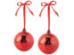 2 boules de Noël avec bluetooth et haut-parleur intégré - Rouge