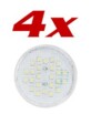 4 ampoules 24 LED SMD High-Power GX53 blanc chaud