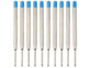 10 recharges pour stylo bille bleu - Épaisseur B