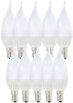 10 ampoules LED ''Flamme'' E14 - 3W - Blanc