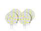 4 ampoules LED SMD à culot G4 - Blanc - 3 W