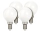 Lot de 4 ampoules LED look ''Retro'' - E14 - Blanc chaud