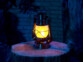 Lanterne tempête LED avec effet de flamme, hauteur 25 cm, argentée