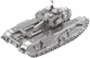 Maquette 3D en métal de char d'assaut.