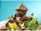 Souche décorative - Jardin miniature avec 10 figurines