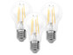 3 ampoules à filament LED E27 - capteur d'obscurité 8 W - 806 lm - blanc chaud