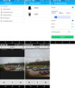 6 captures d'écran de l'application compatible pour réglages, notifications et contrôle par smartphone et tablette iOS/Android