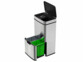 Conteneur poubelle pour déchets ménagers avec couvercle et tiroir des 2 compartiments moyens ouverts
