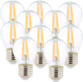 10 ampoules LED à filament - culot E27 - forme Goutte - Blanc chaud