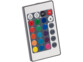 Télécommande grise et blanche à touches colorées pour contrôle pratique de l'éclairage à distance depuis votre canapé